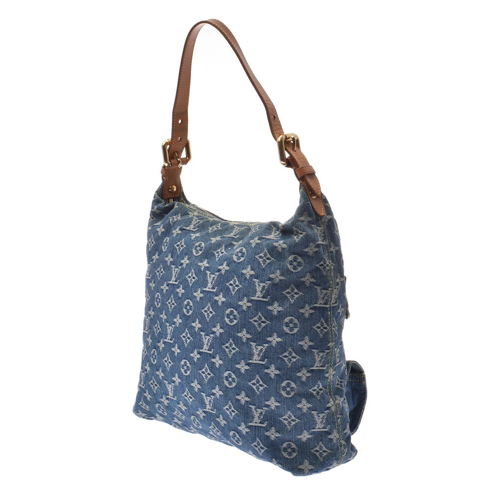 Louis Vuitton Hobo Blue Baggy Monogram Bag Denim